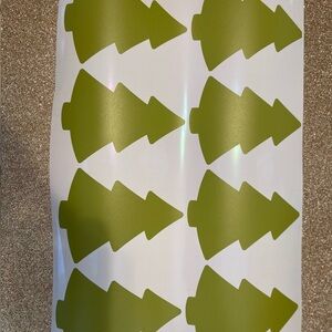 Green Christmas Tree Stickers for Holiday Decor